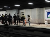 Aspecto de las labores de remodelación de la Línea 2 del Metro CDMX.