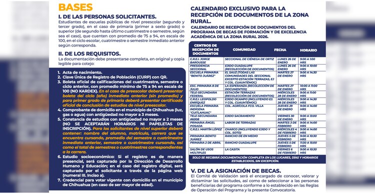 Convocatorioa Mi Beca Chihuahua Formación 2026