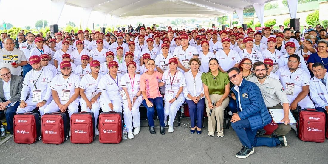 Claudia Sheinbaum y Delfina Gómez arrancan programa ‘Salud Casa por Casa’ en el Edomex.