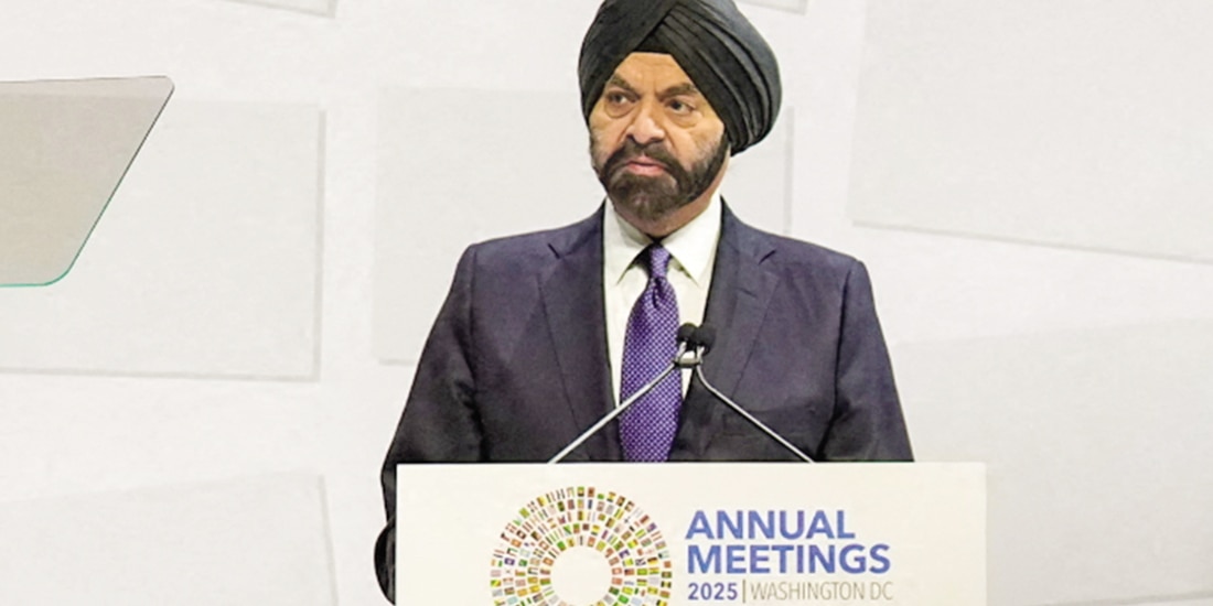 Ajay Banga, presidente
del Banco Mundial, ayer.