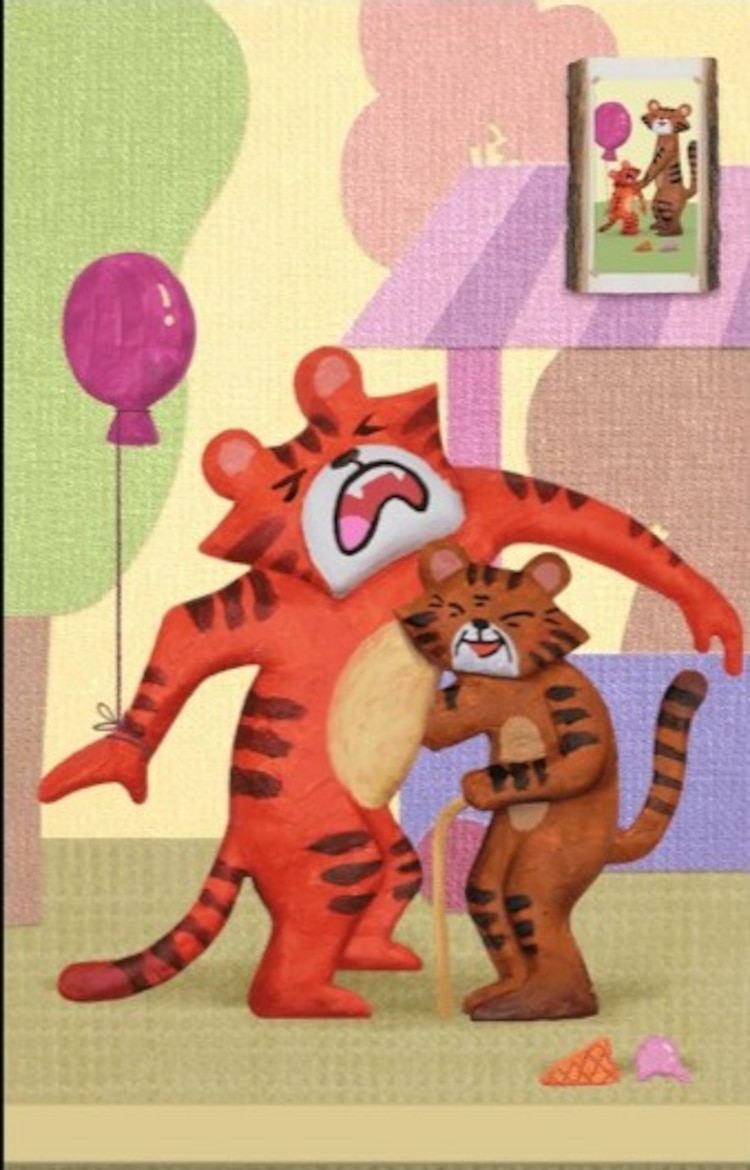 Goodle hace una serie de ilustraciones con fotos de recuerdo de papás con sus hijos.