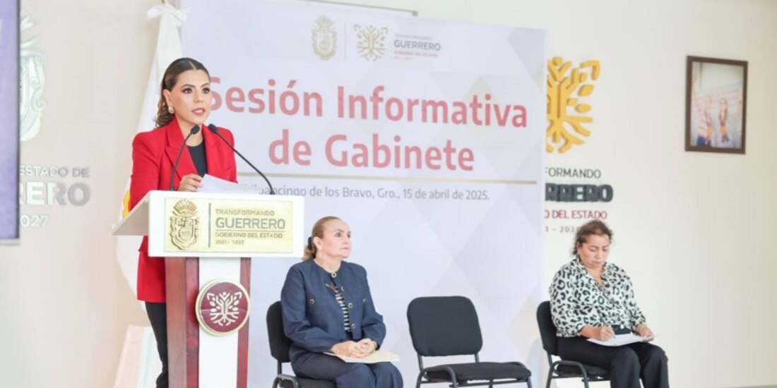 La gobernadora Evelyn Salgado Pineda, ayer, en Acapulco, Guerrero.