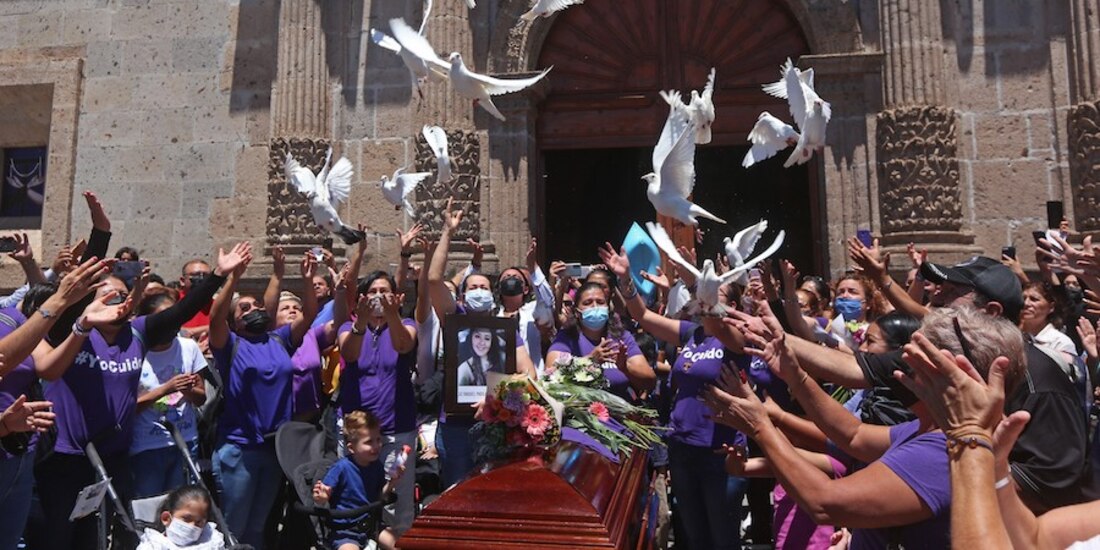 Activistas despidieron a Luz Raquel portillo el pasado 21 de julio.
