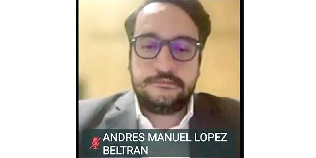 El secretario de Organización de Morena, ayer, durante la reunión virtual del Consejo Nacional.