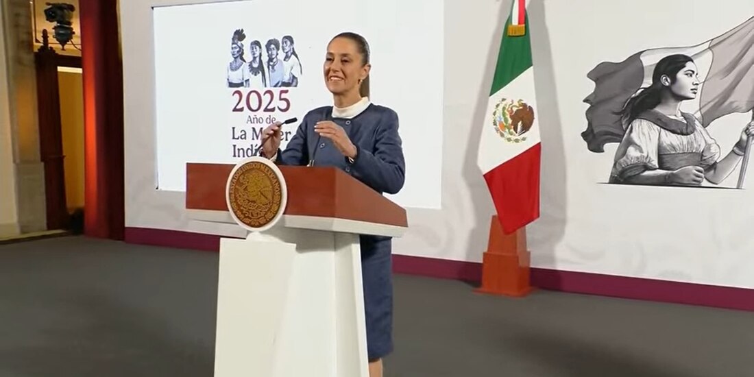 La Presidenta de México Claudia Sheinbaum en Palacio Nacional.