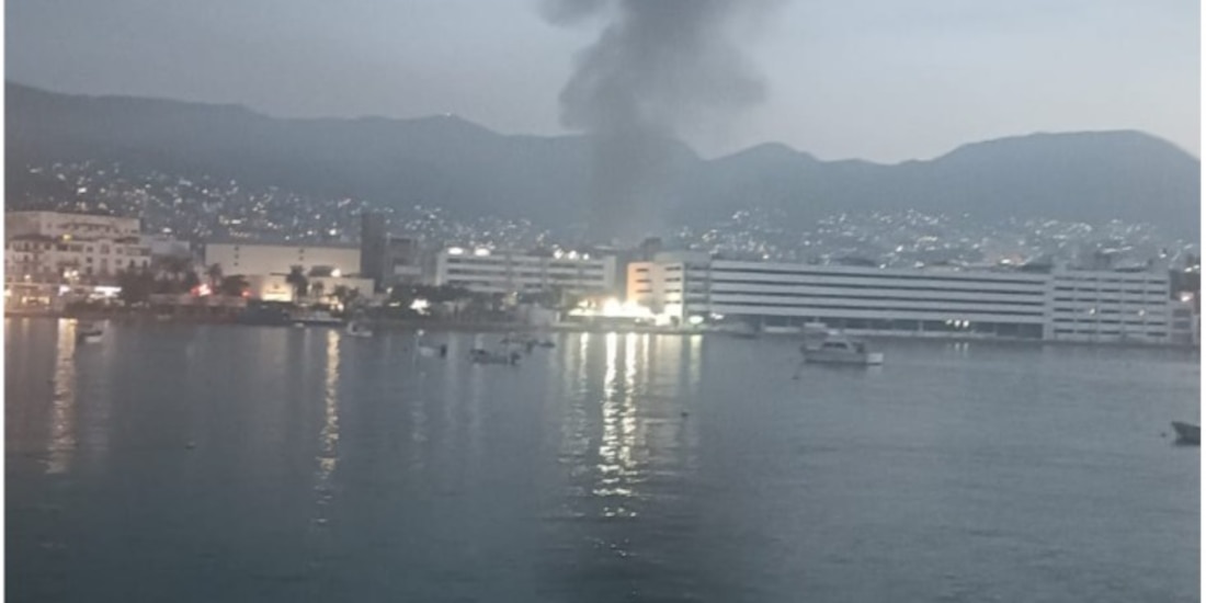 Vista del siniestro registrado en Acapulco.