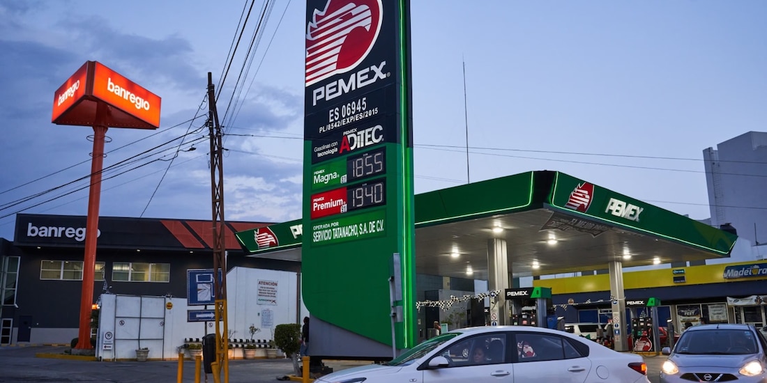 Precio de las gasolinas en México.