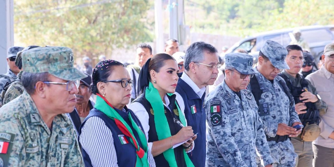 En la imagen la gobernadora Evelyn Salgado y la secretaria de Gobernación, Rosa Icela Rodríguez.