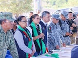 En la imagen la gobernadora Evelyn Salgado y la secretaria de Gobernación, Rosa Icela Rodríguez.