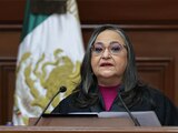La presidenta de la Corte, Norma Piña, ayer en su informe.