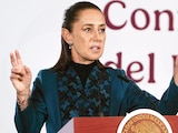 La jefa del Ejecutivo, ayer, en conferencia de prensa en Palacio Nacional.