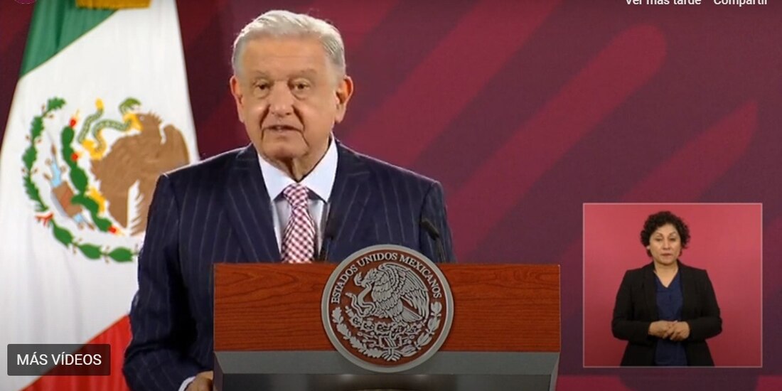El Presidente Andrés Manuel López Obrador en conferencia de prensa.
