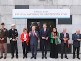 Ronald Johnson, embajador de Estados Unidos, en México, durante la inauguración de la Escuela Nacional de Protección Civil.