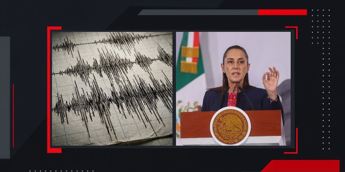 Claudia Sheinbaum, presidenta de México, dio un mensaje por el sismo de este viernes con epicentro al suroeste de Chiapas.