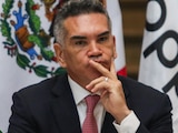 Alejandro Moreno Cárdenas, senador y presidente de la Conferencia Permanente de Partidos Políticos de América Latina y el Caribe (COPPPAL), durante la XLIII Reunión Plenaria “José ‘Lito’ Jara”, realizada en la Casona de Xicoténcatl, antigua sede del Senado de la República