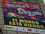 Organizaciones realizaron una protesta en las inmediaciones de la Estela de Luz