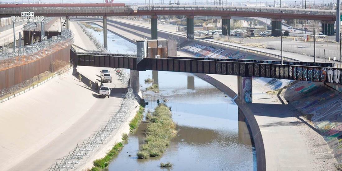 Panorámica del río Bravo, en la frontera norte con Estados Unidos, en enero.