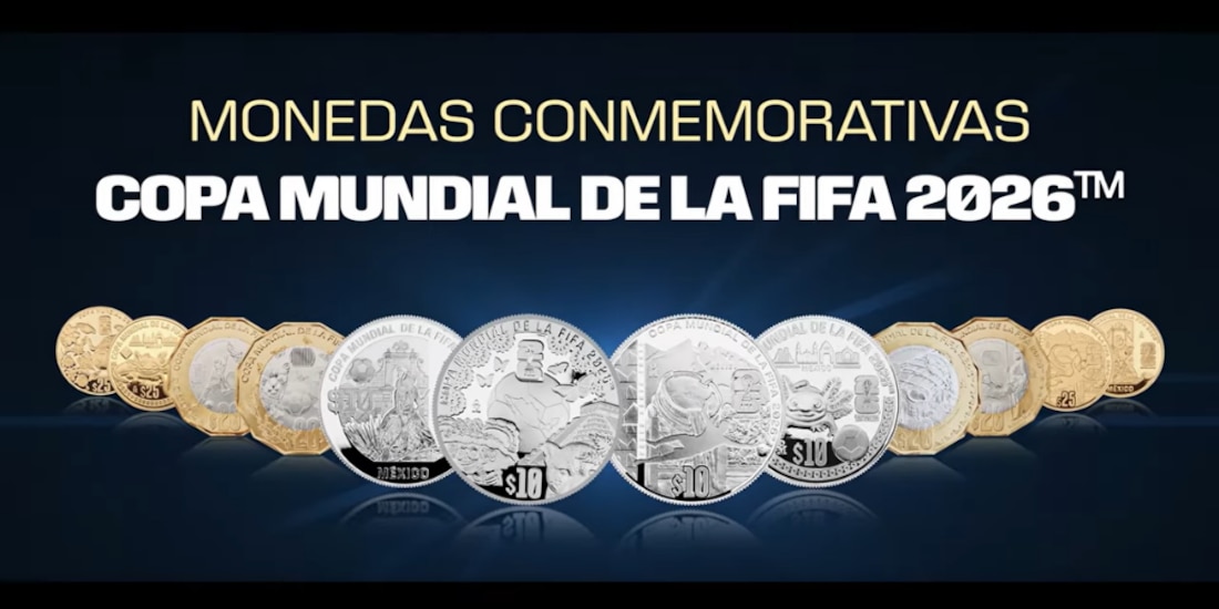 Estas son las monedas conmemorativas del Mundial 2026.