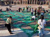 Realizan mega pañuelo para exigir despenalización del aborto
