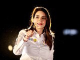 La candidata del PAN, PRI y PRD para Jalisco, Laura Haro, ayer.