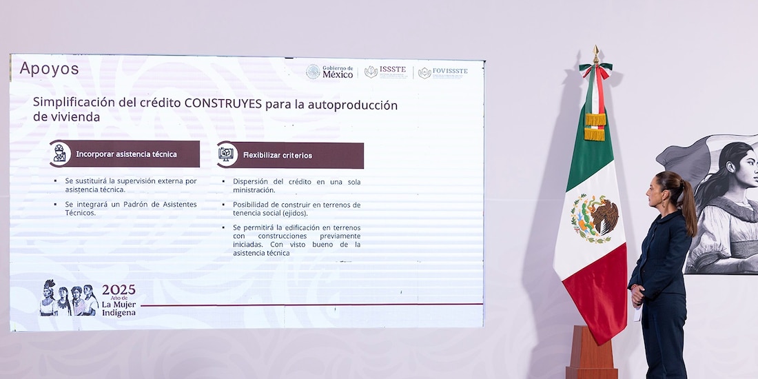 La Presidenta de México, Claudia Sheinbaum, en conferencia matutina, el día de ayer.