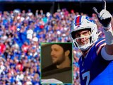 Josh Allen en un partido con los Búfalo Bills.