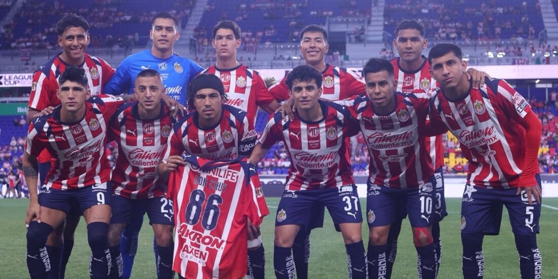 Chivas antes de un partido de la Leagues Cup