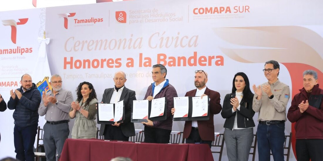 Américo Villarreal e industriales acuerdan tratar aguas residuales en el sur de Tamaulipas