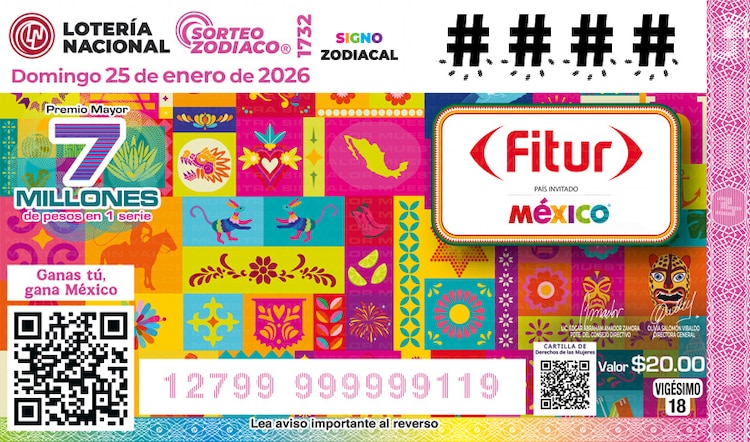 El Sorteo Zodiaco 1732 está dedicado a la Feria Internacional de Turismo (FITUR).
