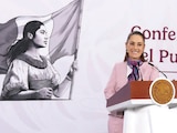 LA PRESIDENTA, ayer, en la conferencia en el Salón Tesorería