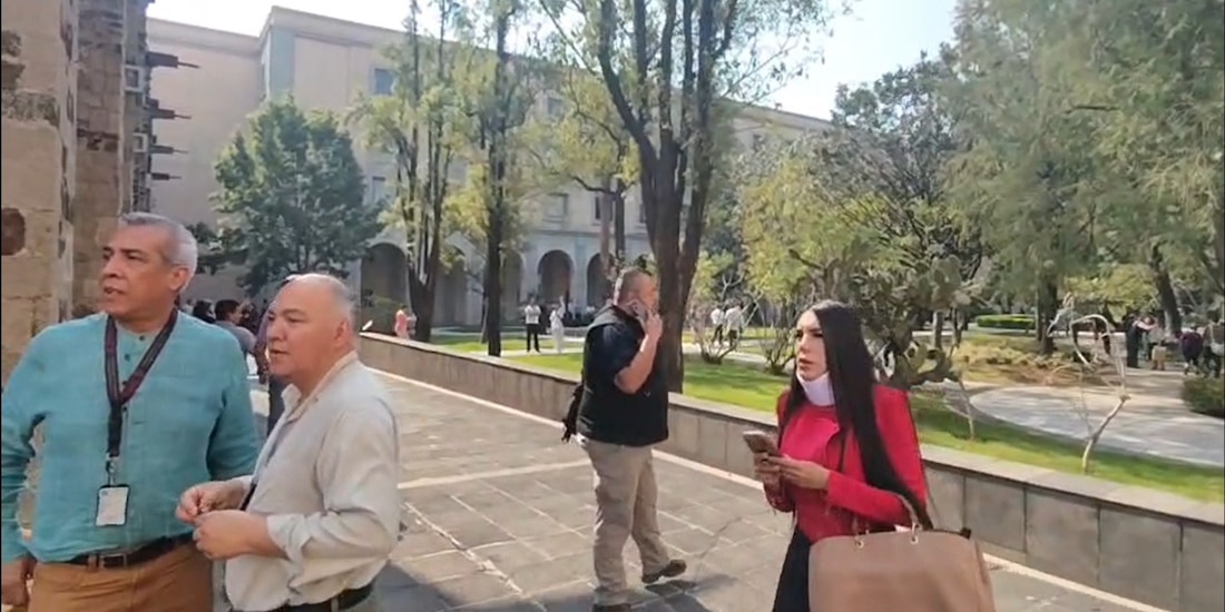 Capitalinos sorprendidos por el sismo de este lunes.