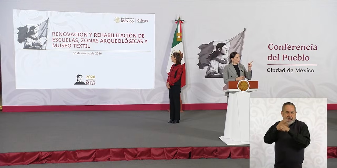 La Secretaria de Cultura en la Mañanera de Claudia Sheinbaum.