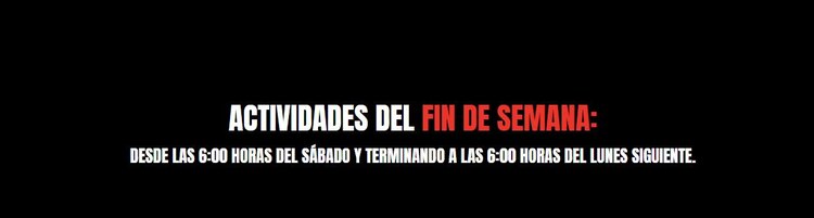 Actividades que se pueden realizar el fin de semana