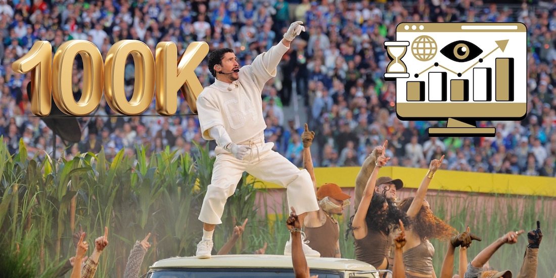 ¿Cuántas personas vieron el Medio Tiempo del Super Bowl 2026?