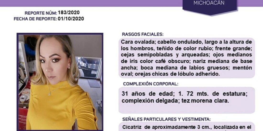 Alerta Alba para la búsqueda de Xitlali