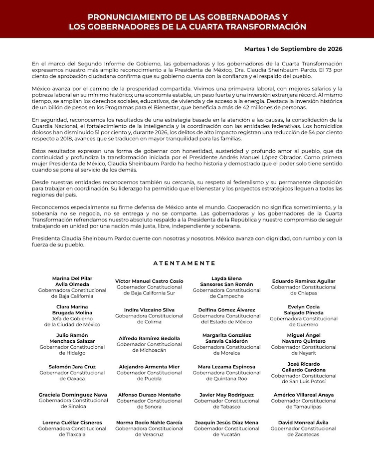 Información oficial.