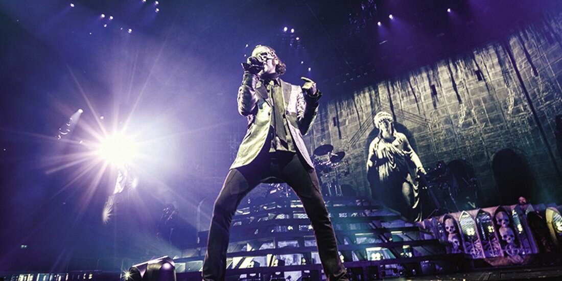 Tobias Forge, vocalista de Ghost, en
uno de sus conciertos de la actual gira.