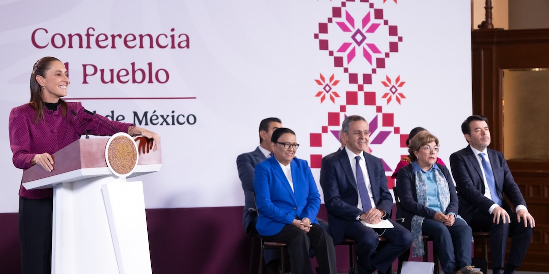 La Presidenta de México este jueves en conferencia de prensa.