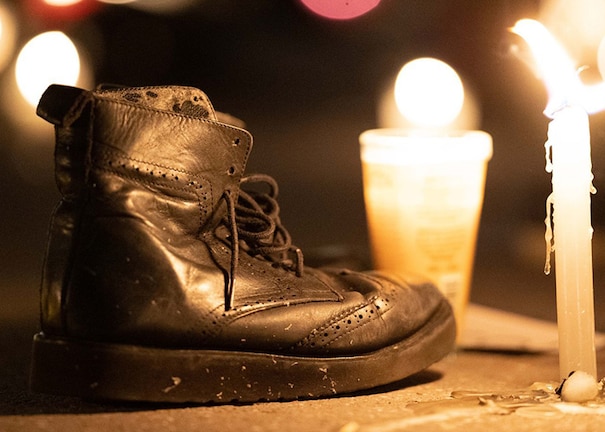 Un aspecto de una manifestación en el Zócalo de la CDMX, donde familiares de personas desaparecidas se reunieron