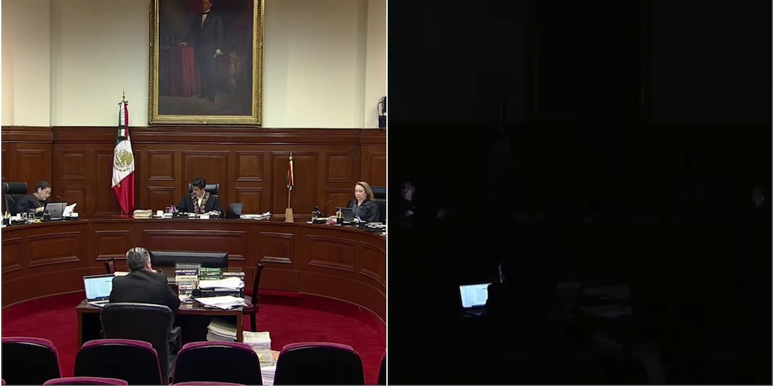 Falla eléctrica deja a obscuras el pleno de la SCJN.