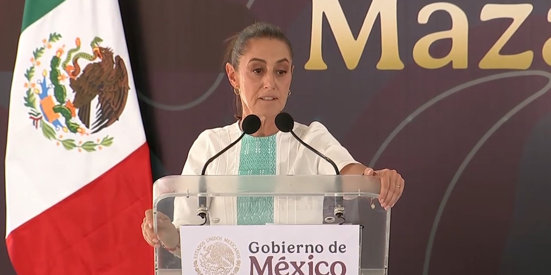Claudia Sheinbaum, presidenta, durante evento en Tlaxcala.
