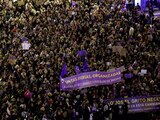 Día Internacional de la Mujer, conmemorado en una marcha en Madrid, España.