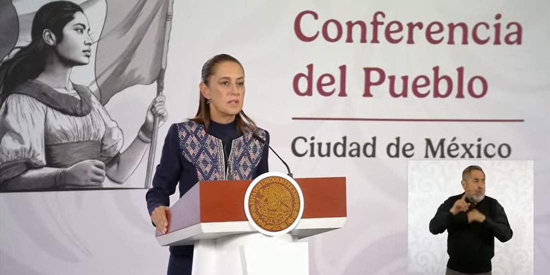 Claudia Sheinbaim este jueves en Palacio Nacional.