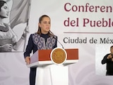 Claudia Sheinbaim este jueves en Palacio Nacional.