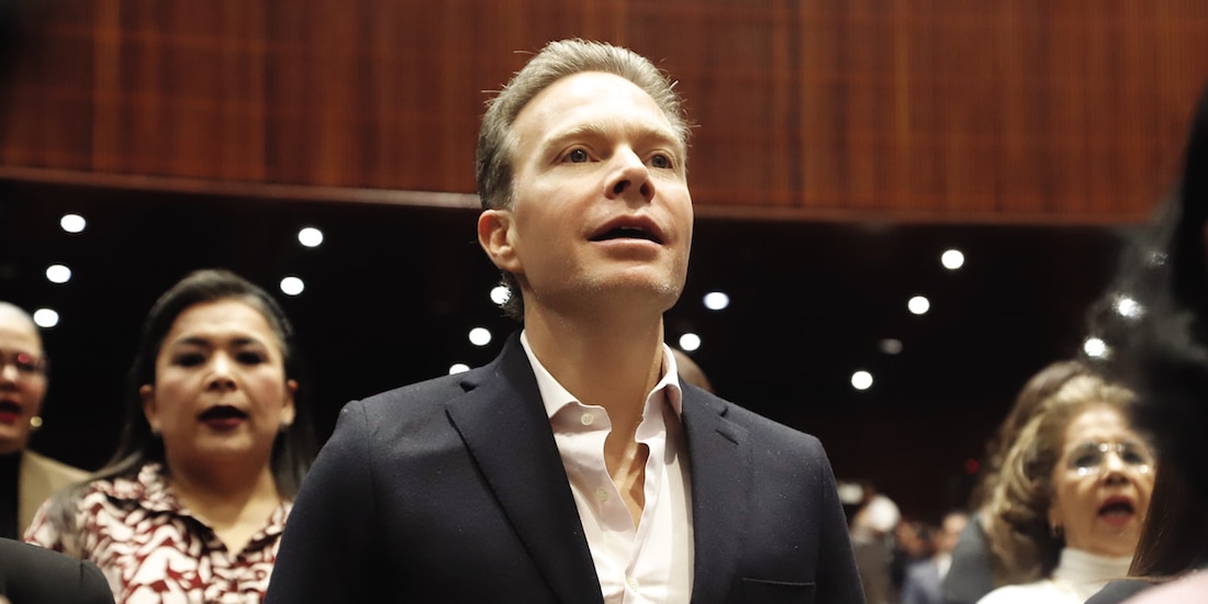 El coordinador del Partido Verde en el Senado, Manuel Velasco Coello, el pasado 1 de febrero.