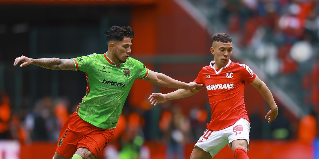 Una acción del Toluca vs Juárez, repechaje del Apertura 2022 de la Liga MX