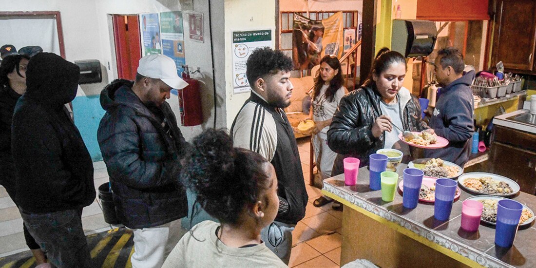 Migrantes varados en Tijuana, Baja California, el pasado 23 de enero.