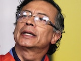 EL PRESIDENTE de Colombia, Gustavo Petro, gesticula durante una conferencia de prensa en el palacio presidencial, ayer.