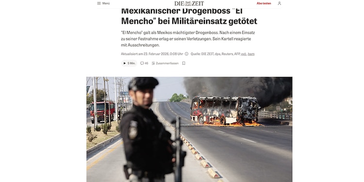 el medio alemán Die Zeit subrayó la importancia del golpe al narco.