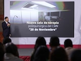 Martí Batres presenta nueva sala de terapia postquirúrgica del CMN ‘20 de Noviembre’ del ISSSTE.